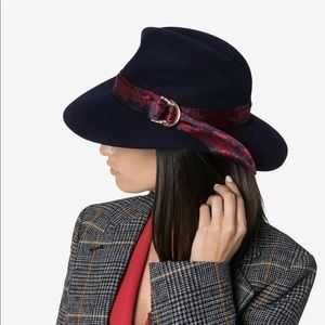 NWT Maison Michel “Yoshiko” Hat Small Navy/Red STUNNING!!!